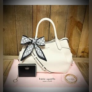 Kate Spade. 6 Piece: Dumpling Satchel & Free Wallet, Bangle, Twilly & Dust Bags.